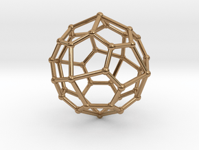 0323 Pentagonal Icositetrahedron V&E (a=1cm) #002 in Polished Brass