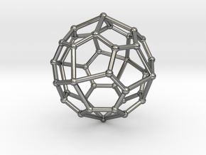 0323 Pentagonal Icositetrahedron V&E (a=1cm) #002 in Fine Detail Polished Silver