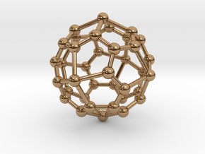 0324 Pentagonal Icositetrahedron V&E (a=1cm) #003 in Polished Brass