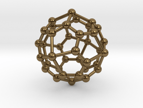 0324 Pentagonal Icositetrahedron V&E (a=1cm) #003 in Polished Bronze