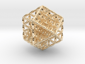 Flower Of Life Vector Equilibrium in 14K Yellow Gold