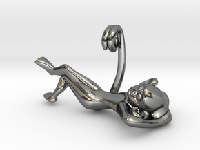 3D-Monkeys 092 in Fine Detail Polished Silver