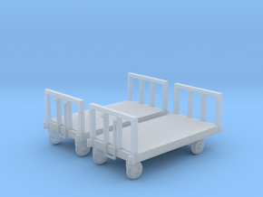 Four wheeled platform trolley (HO scale) in Tan Fine Detail Plastic