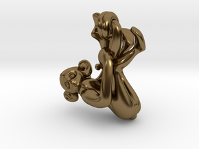 3D-Monkeys 099 in Polished Bronze