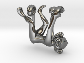 3D-Monkeys 101 in Fine Detail Polished Silver