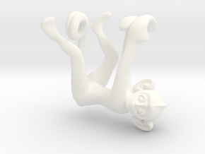 3D-Monkeys 101 in White Processed Versatile Plastic
