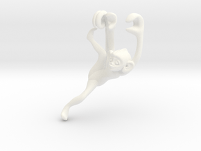 3D-Monkeys 104 in White Processed Versatile Plastic