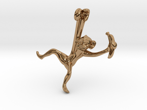 3D-Monkeys 105 in Polished Brass