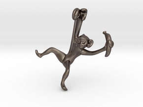 3D-Monkeys 105 in Polished Bronzed Silver Steel