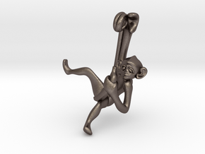 3D-Monkeys 106 in Polished Bronzed Silver Steel