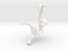 3D-Monkeys 106 in White Processed Versatile Plastic