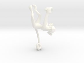3D-Monkeys 109 in White Processed Versatile Plastic