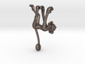 3D-Monkeys 111 in Polished Bronzed Silver Steel