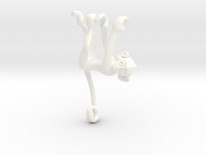3D-Monkeys 111 in White Processed Versatile Plastic