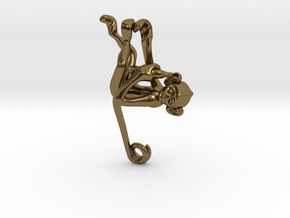 3D-Monkeys 112 in Polished Bronze