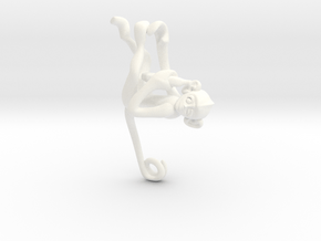3D-Monkeys 112 in White Processed Versatile Plastic