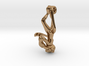 3D-Monkeys 113 in Polished Brass