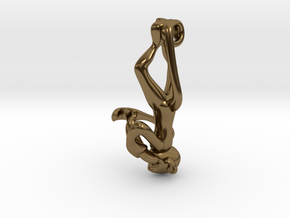 3D-Monkeys 113 in Polished Bronze