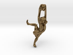 3D-Monkeys 117 in Polished Bronze
