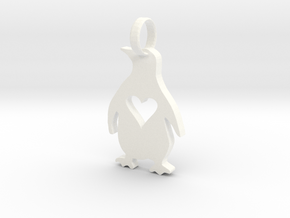 Penguin Love in White Processed Versatile Plastic
