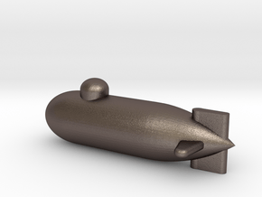 Monopoly Submarine Custom Piece in Polished Bronzed Silver Steel