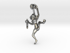 3D-Monkeys 118 in Fine Detail Polished Silver