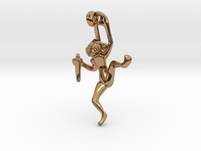 3D-Monkeys 118 in Polished Brass