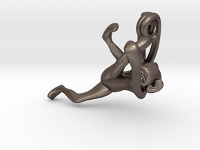 3D-Monkeys 120 in Polished Bronzed Silver Steel