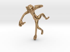 3D-Monkeys 124 in Polished Brass