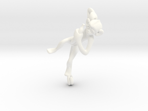 3D-Monkeys 125 in White Processed Versatile Plastic
