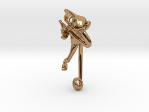 3D-Monkeys 126 in Polished Brass