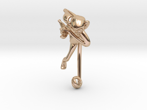 3D-Monkeys 126 in 14k Rose Gold Plated Brass