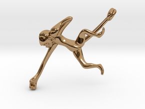 3D-Monkeys 128 in Polished Brass