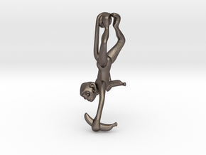 3D-Monkeys 129 in Polished Bronzed Silver Steel