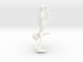 3D-Monkeys 129 in White Processed Versatile Plastic