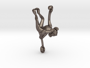 3D-Monkeys 130 in Polished Bronzed Silver Steel