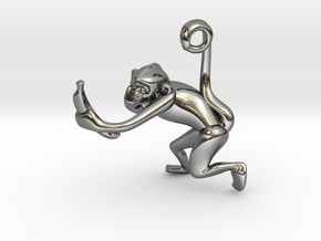3D-Monkeys 131 in Fine Detail Polished Silver