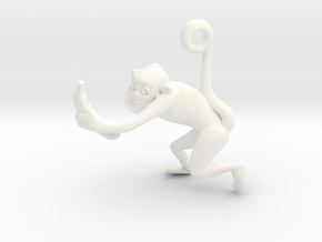 3D-Monkeys 131 in White Processed Versatile Plastic