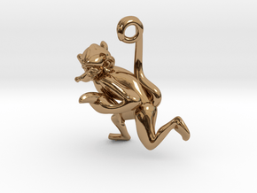 3D-Monkeys 132 in Polished Brass