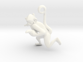 3D-Monkeys 132 in White Processed Versatile Plastic