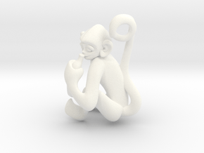 3D-Monkeys 134 in White Processed Versatile Plastic
