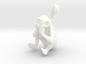 3D-Monkeys 135 in White Processed Versatile Plastic