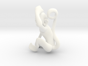 3D-Monkeys 136 in White Processed Versatile Plastic