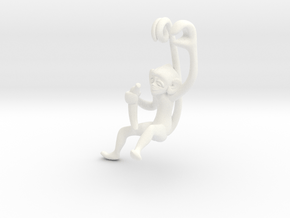 3D-Monkeys 139 in White Processed Versatile Plastic
