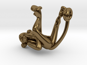 3D-Monkeys 143 in Polished Bronze
