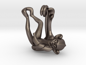 3D-Monkeys 145 in Polished Bronzed Silver Steel