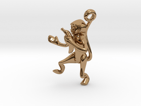 3D-Monkeys 146 in Polished Brass