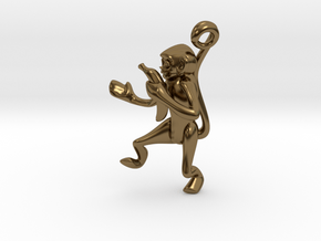 3D-Monkeys 146 in Polished Bronze