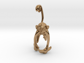 3D-Monkeys 147 in Polished Brass