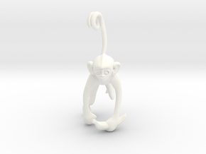3D-Monkeys 147 in White Processed Versatile Plastic